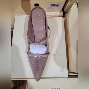 Chic Taupe Mesh Heels with Strap